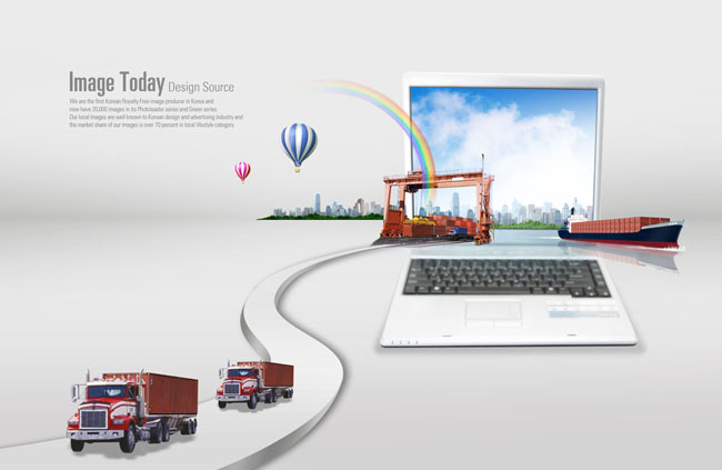 商貿(mào)運輸金融PSD素材